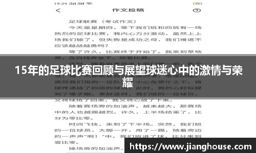 15年的足球比赛回顾与展望球迷心中的激情与荣耀